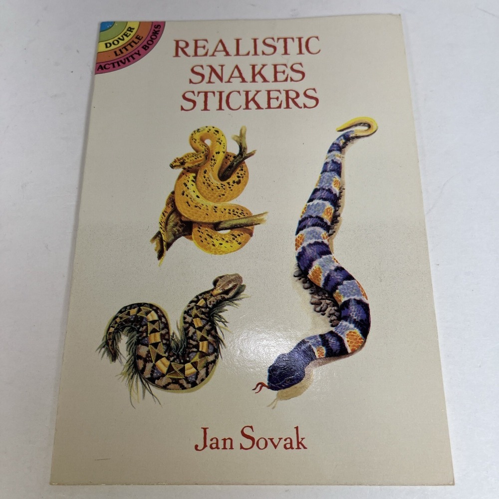 REALISTIC SNAKES STICKERS DOVER LITTLE ACTIVITY BOOKS By Jan Sovak 1995